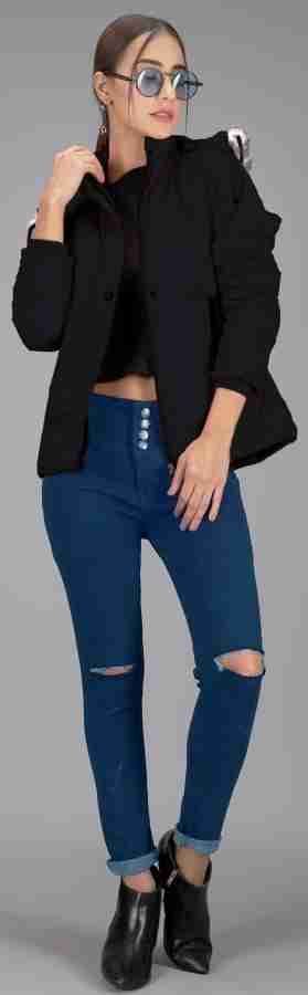 SLC Full Sleeve Solid Women Jacket - Buy SLC Full Sleeve Solid Women Jacket  Online at Best Prices in India