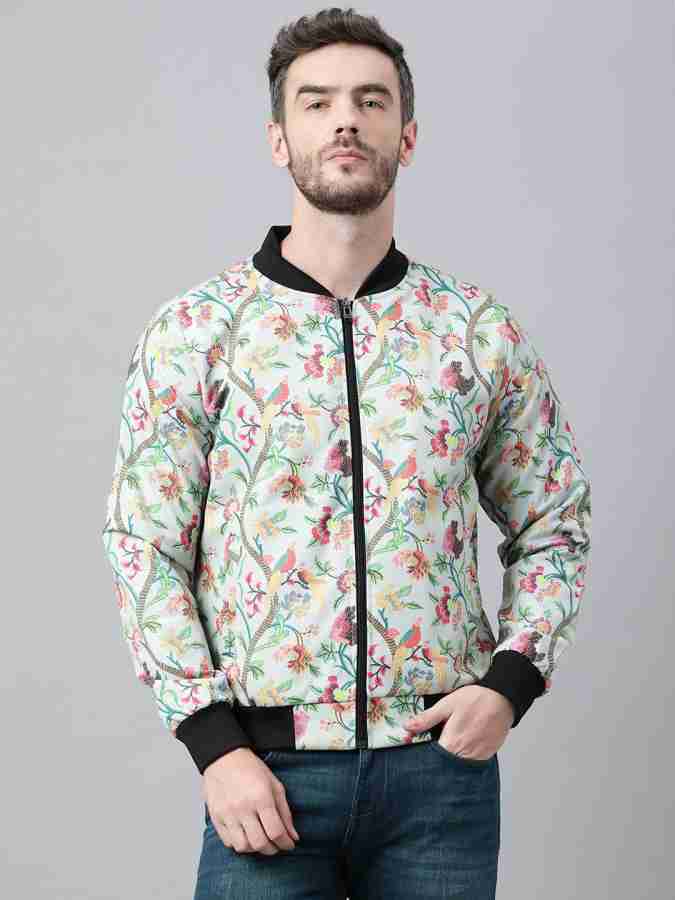 Men floral bomber jacket hotsell