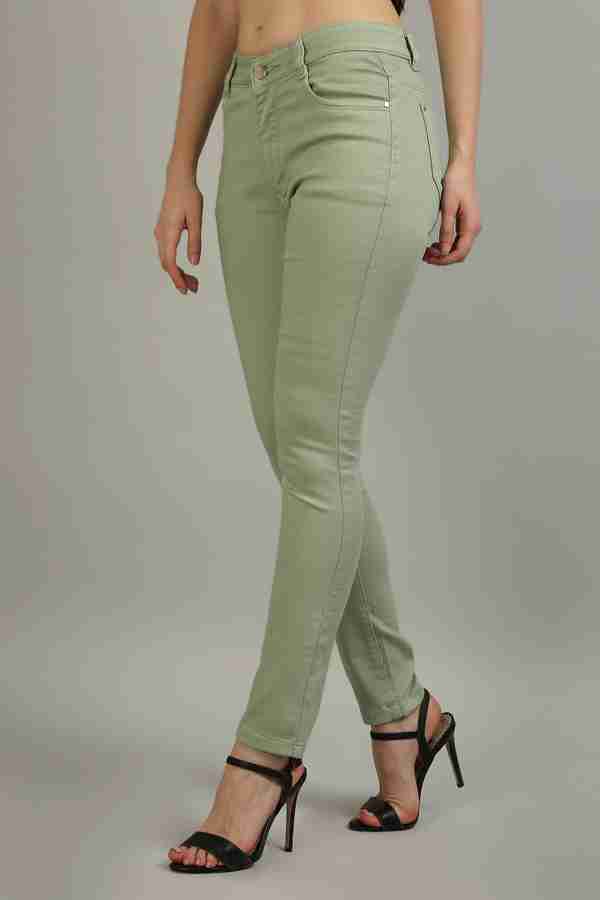 Army green jeans womens hotsell
