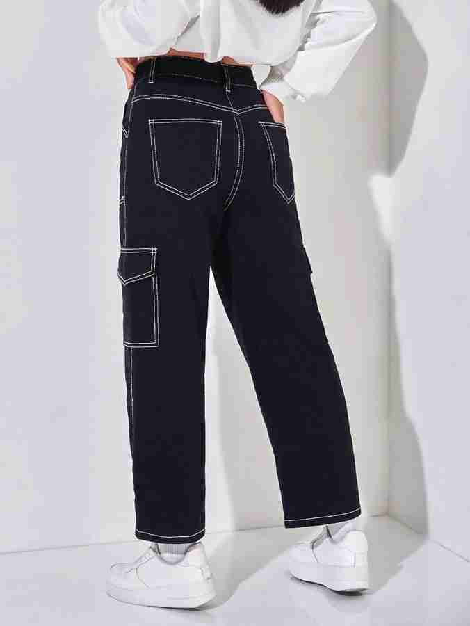 One leg white one leg black jeans new arrivals
