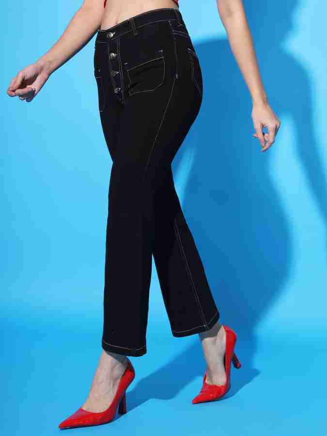 GUTI Flared Women Black Jeans - Buy GUTI Flared Women Black Jeans Online at  Best Prices in India