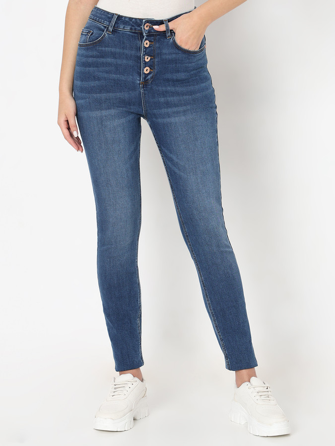 VERO MODA Skinny Women Dark Blue Jeans - Buy VERO MODA Skinny Women Dark  Blue Jeans Online at Best Prices in India | Flipkart.com