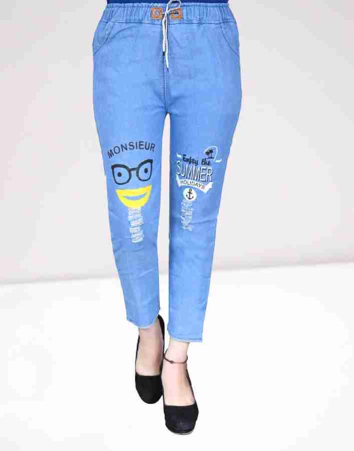 GORIYA Jogger Fit Women Light Blue Jeans - Buy GORIYA Jogger Fit Women  Light Blue Jeans Online at Best Prices in India