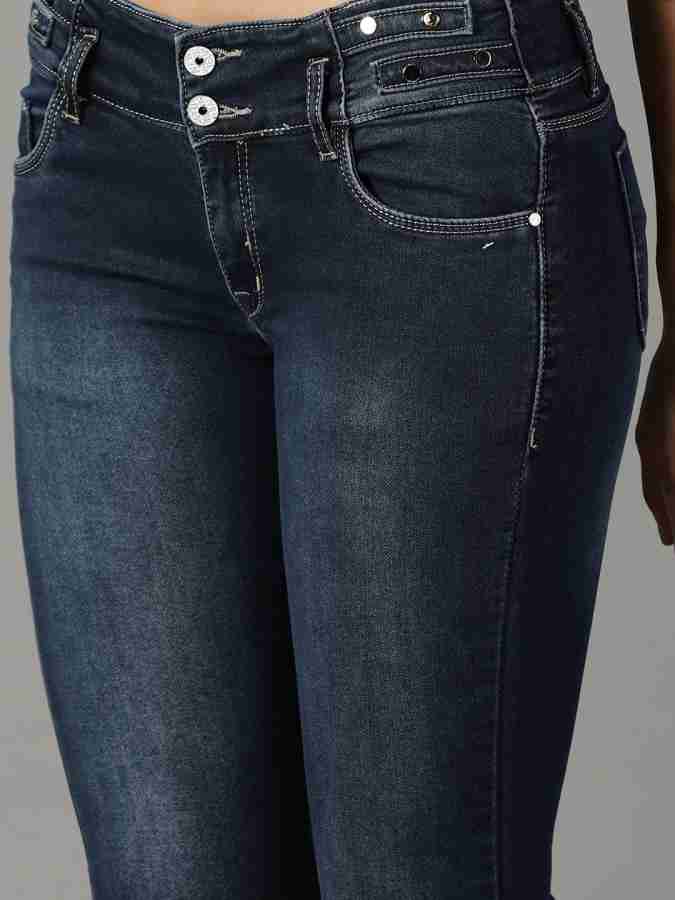 Showoff Skinny Women Dark Blue Jeans - Buy Showoff Skinny Women Dark Blue  Jeans Online at Best Prices in India