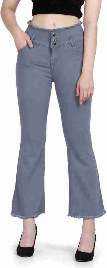 Plazma Jeans Boot Leg Women Grey Jeans Buy Plazma Jeans Boot Leg Women Grey Jeans Online at Best Prices in India Flipkart
