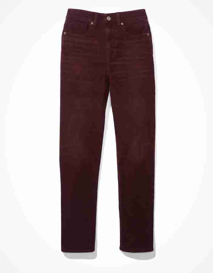 American eagle hot sale maroon jeans