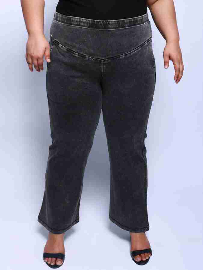 AMYDUS Plus Size Women Flared Jeans