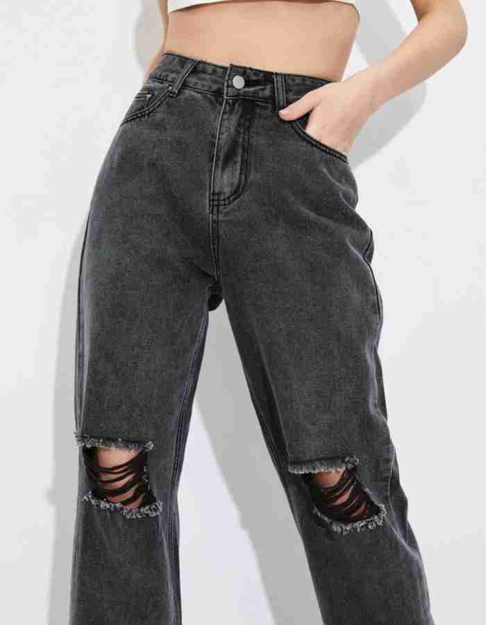 LIOAD Flared Women Dark Grey Jeans - Buy LIOAD Flared Women Dark Grey Jeans  Online at Best Prices in India