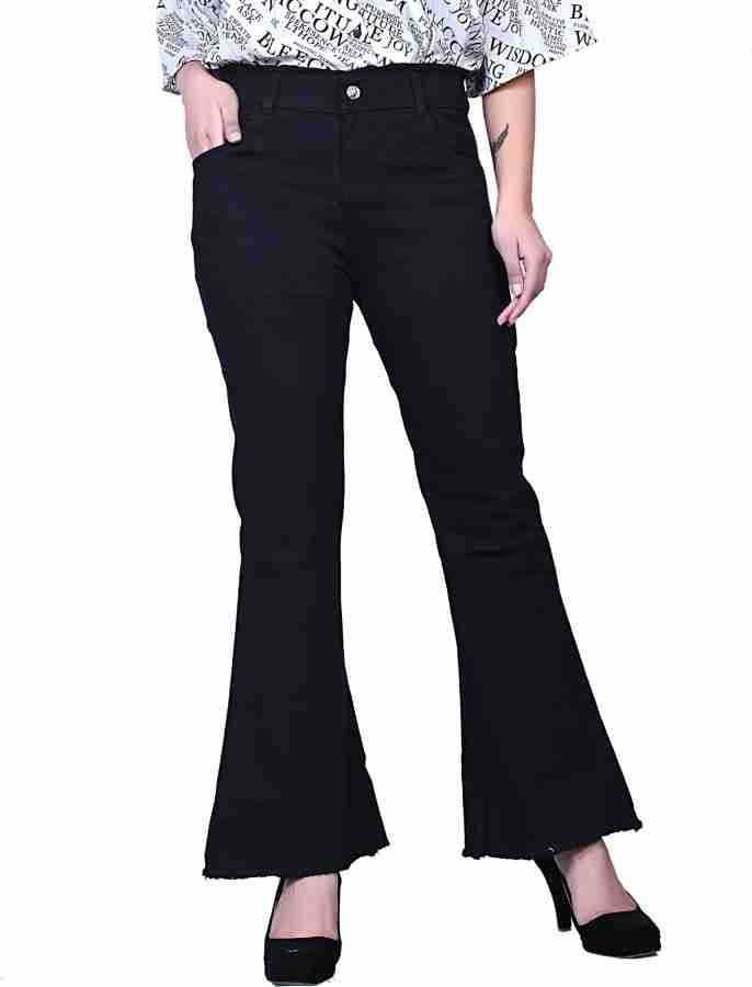 Womens black bell bottom orders jeans