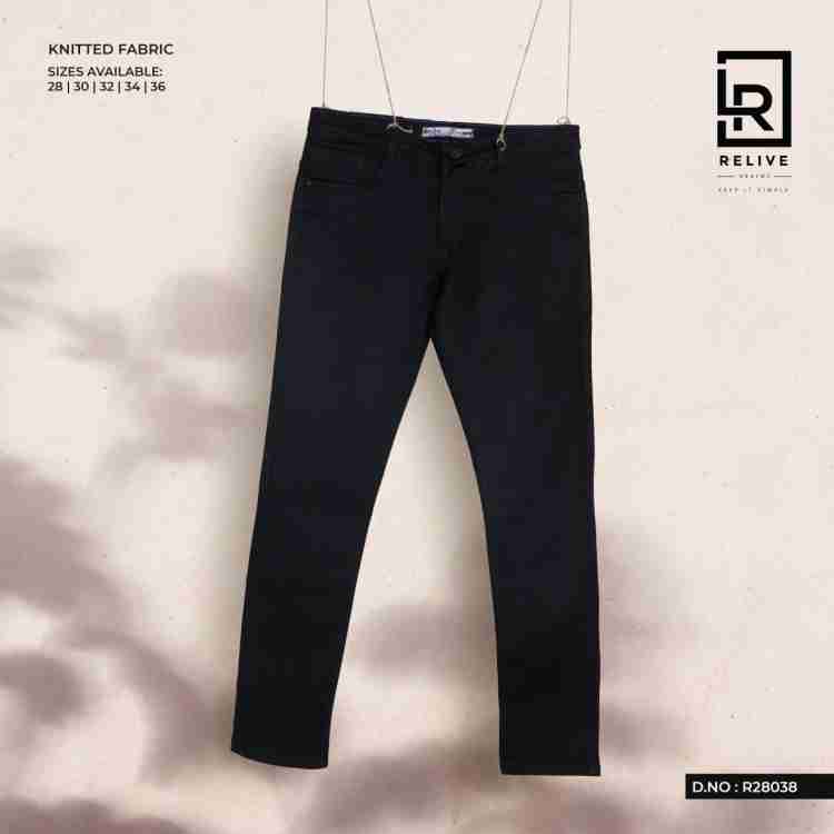 Relive Regular Men Black Jeans - Buy Relive Regular Men Black