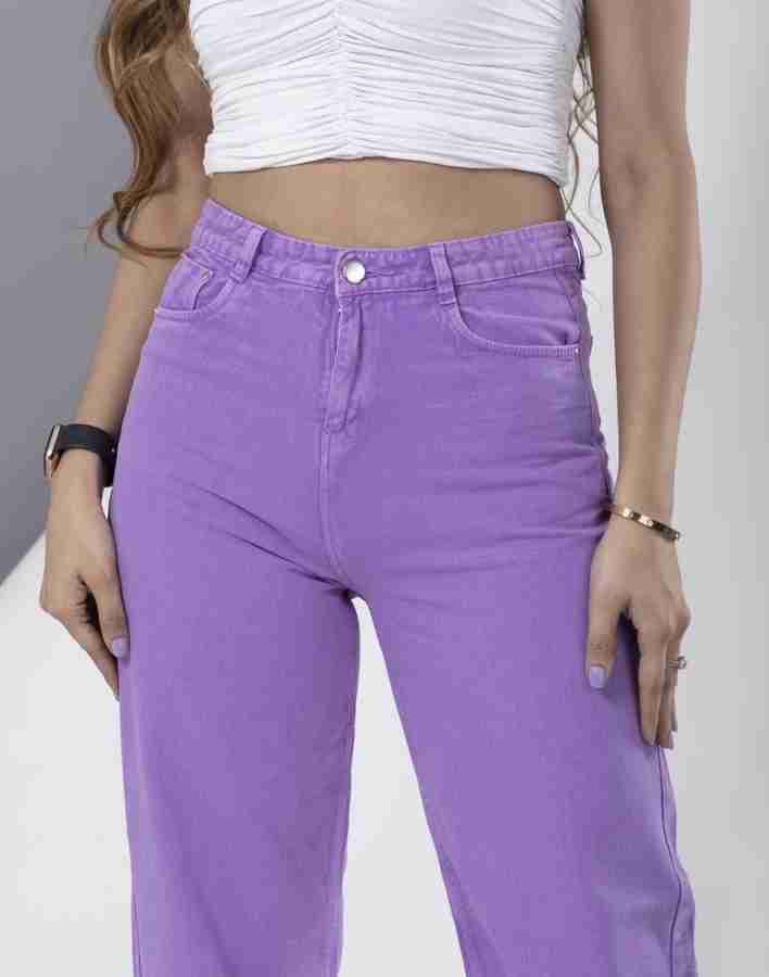 Purple jeans women outlet
