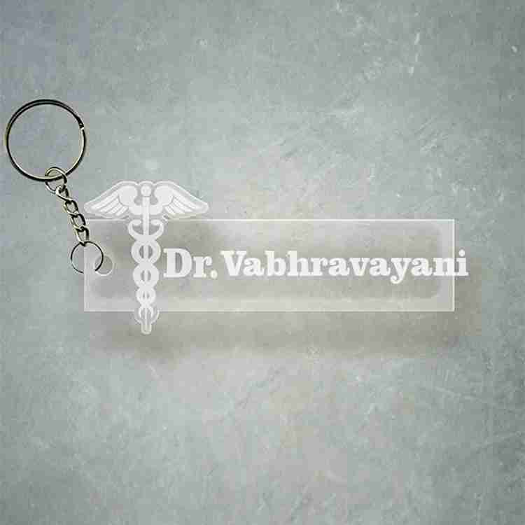 Doctor keychain with name top