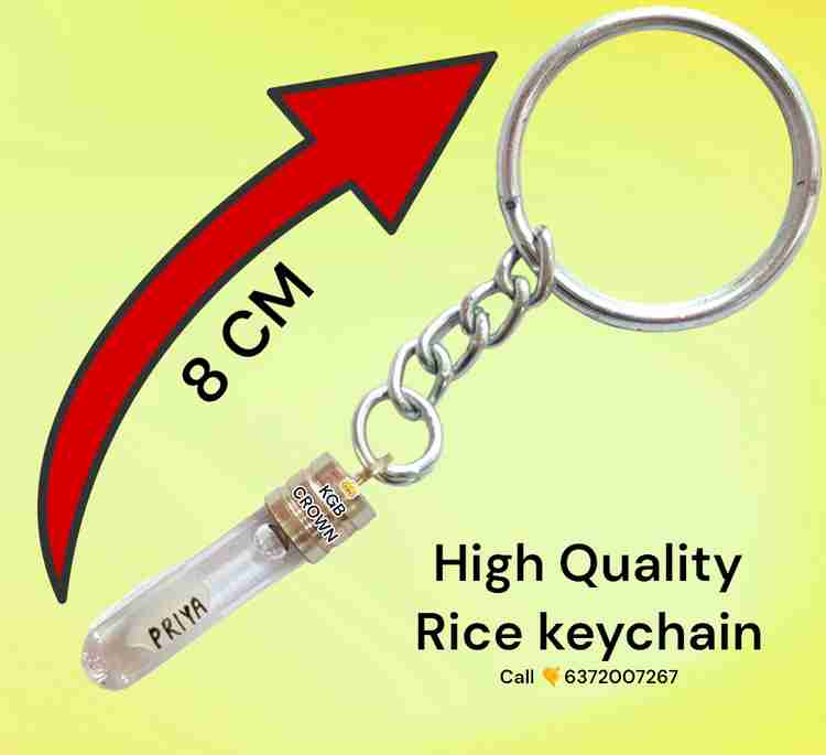 Name on shop rice keychain online