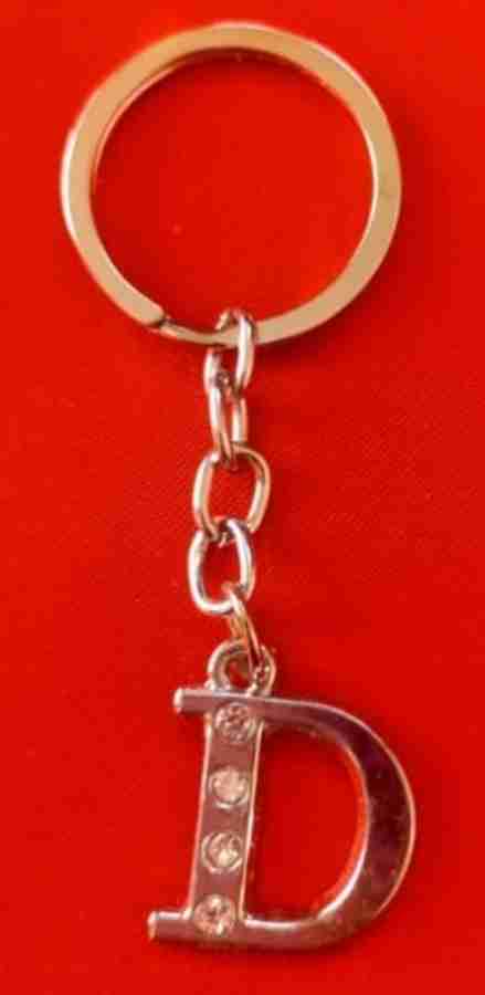 ROYALSHOP Alphabet d letter name red heart dil key ring for