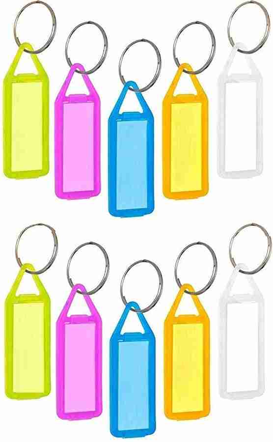 MOREL PLASTIC KEYCHAIN KEYRINGS WITH NAME LABEL KEY TAGS MULTICOLOR KEYTAGS FOR HOME OFFICE OR KITCHEN KEYCHAIN WITH NAME TAG PACK OF 10 Key Chain Price in India Buy MOREL