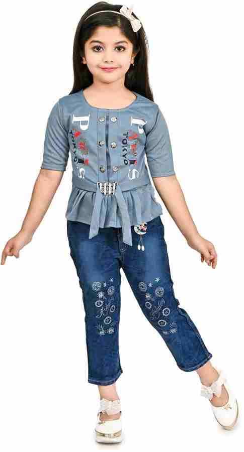JIYAN FASHION WORLD Girls Casual Top Jeans Price in India Buy JIYAN FASHION WORLD Girls Casual Top Jeans online at Flipkart