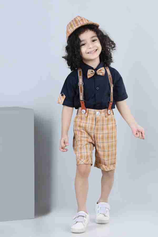 Baby boy dress shorts with suspenders best sale