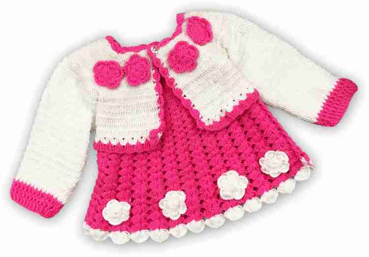 Handmade woolen sweater for sales baby girl