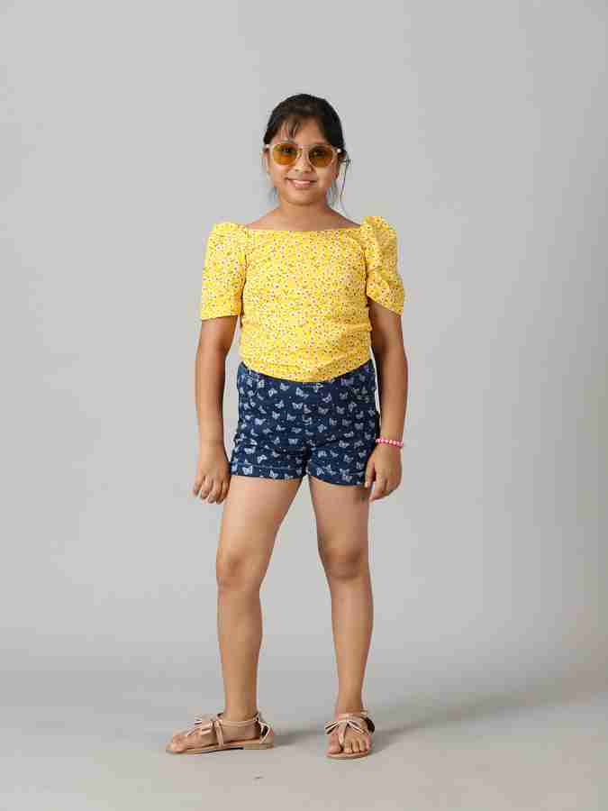 Girls best sale yellow shorts