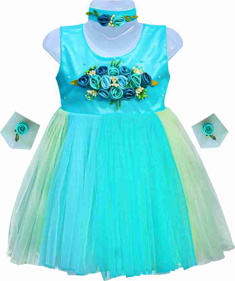 Pomflora Indi Baby Girls Below Knee Party Dress Price in India Buy Pomflora Indi Baby Girls Below Knee Party Dress online at Flipkart