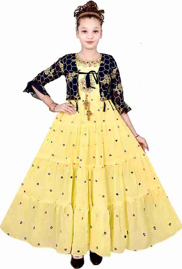 NEW TREND COLLECTION Girls Maxi/Full Length Party Dress Price in India -  Buy NEW TREND COLLECTION Girls Maxi/Full Length Party Dress online at