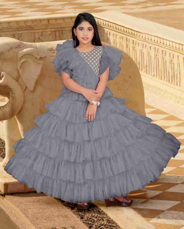 tabrez Indi Girls Maxi Full Length Festive Wedding Dress Price in