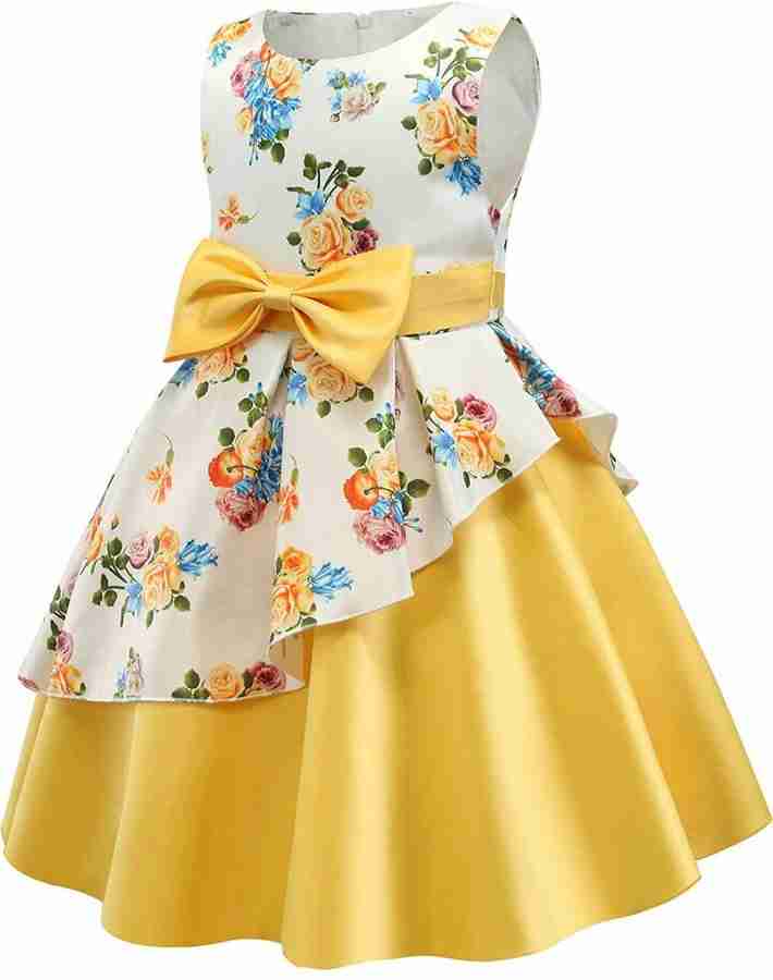 RENEWAL STORE Baby Girls Midi Knee Length Casual Dress Price in