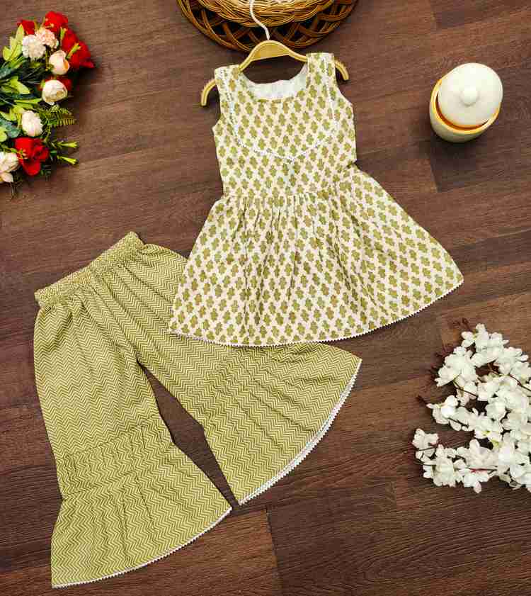 om guru creation Girls Festive Party Kurta and Palazzo Set Price in India Buy om guru creation Girls Festive Party Kurta and Palazzo Set online at Flipkart