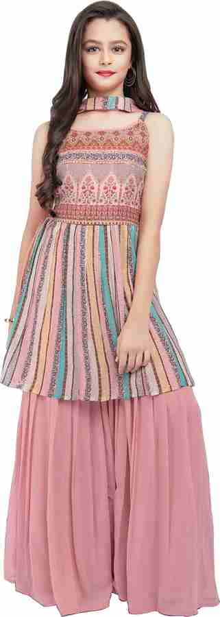 White Button Girls Festive Party Kurta and Palazzo Set Price in India Buy White Button Girls Festive Party Kurta and Palazzo Set online at Flipkart