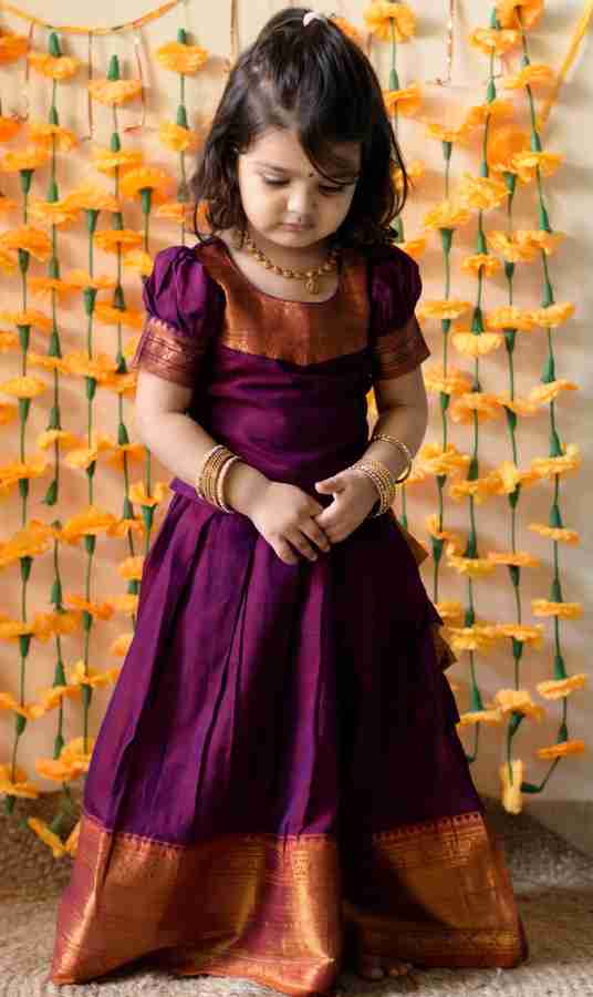 Shlok Indi Girls Lehenga Choli Ethnic Wear Solid Lehenga Choli