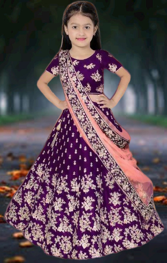 Purple Lehenga For Years Old Girl DIZVU Girls Lehenga Choli Ethnic