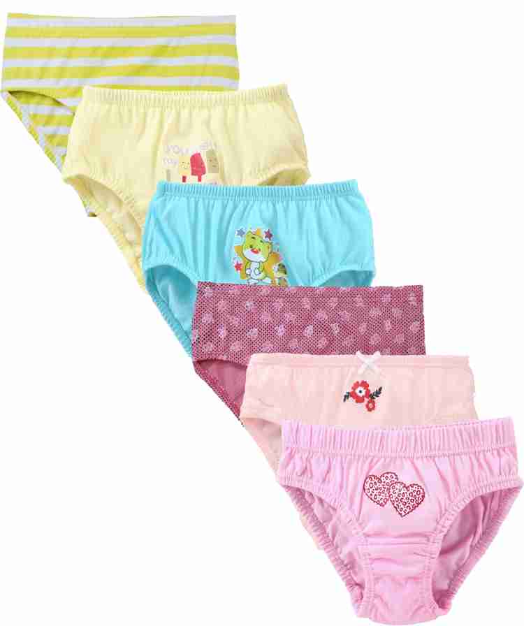 Buy UCARE Girls Assorted Printed Pure Cotton Pack Of 4 Panty (9