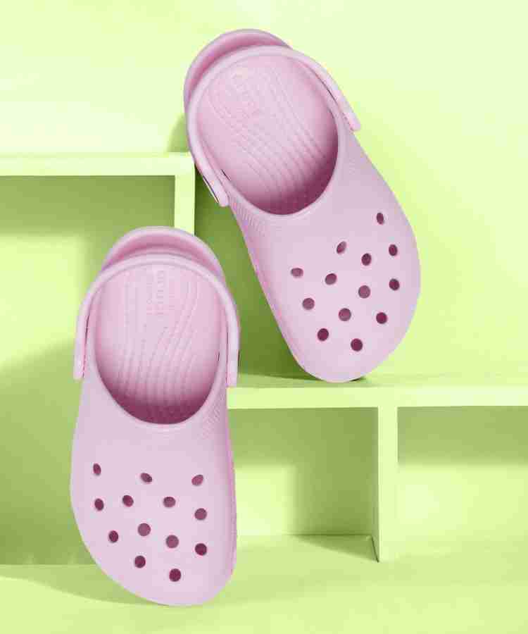 Pink and green sale crocs