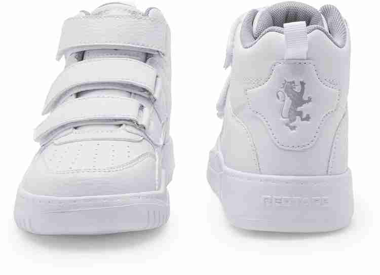 Red nike velcro shoes top