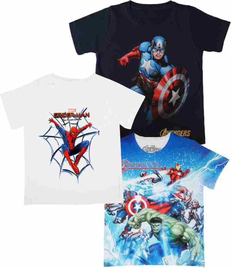 Flipkart Marvel by Wear Your Mind Boys Superhero Polycotton Polyester Regular T Shirt Round Neck