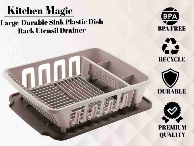 Flipkart SmartBuy Dish Drainer Kitchen Rack Plastic 4 In1 Plastic Kitchen Sink Rack with Tray Dish Rack Glass Organizer Price in India Buy Flipkart SmartBuy Dish Drainer Kitchen Rack Plastic 4 In1 Pla...