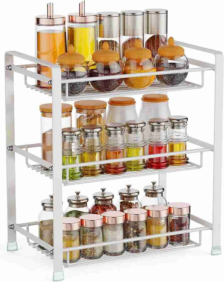 SKYMORE Containers Kitchen Rack Cast Iron 3 Tier Spice Rack Organizer Kitchen Bathroom Countertop Standing Storage Shelf Price in India Buy SKYMORE Containers Kitchen Rack Cast Iron 3 Tier Spice Rack