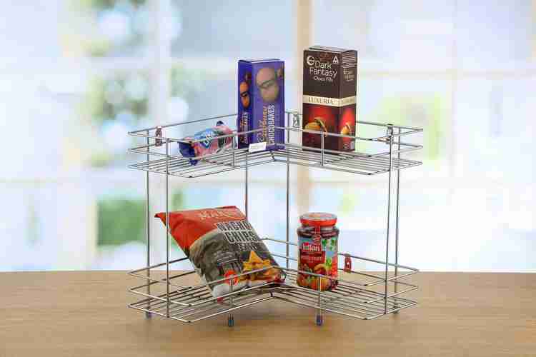 ShopGlobal Containers Kitchen Rack Steel 2 Layer L Shape Corner Stand Multipurpose Spice Storage Rack for Kitchen Price in India Buy ShopGlobal Containers Kitchen Rack Steel 2 Layer L Shape Corner