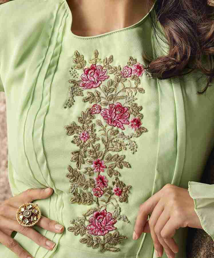 Embroidered kurti flipkart deals