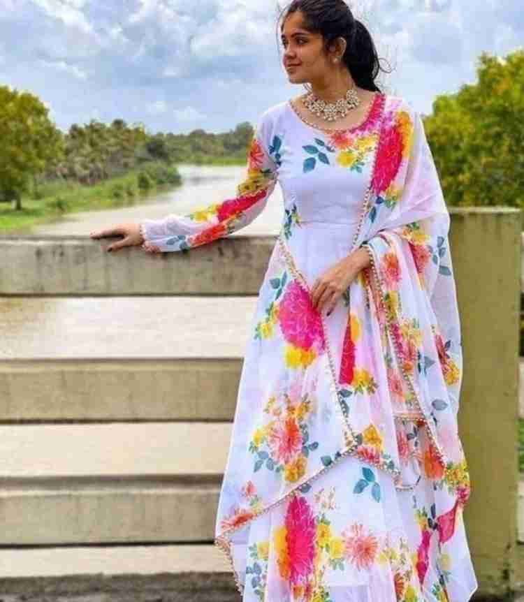 White 2024 gown flipkart