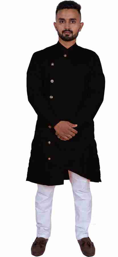 Step Shoes Men Solid Pathani Kurta Buy Step Shoes Men Solid