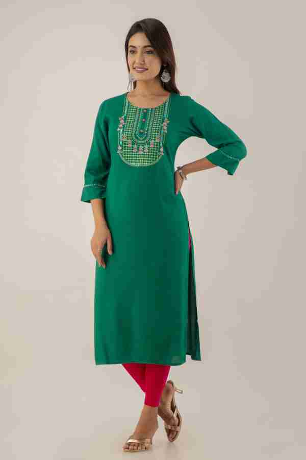 Srishti embroidered sale straight kurta