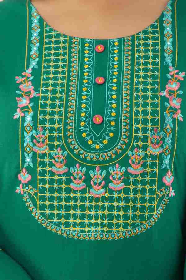 Srishti embroidered straight on sale kurta