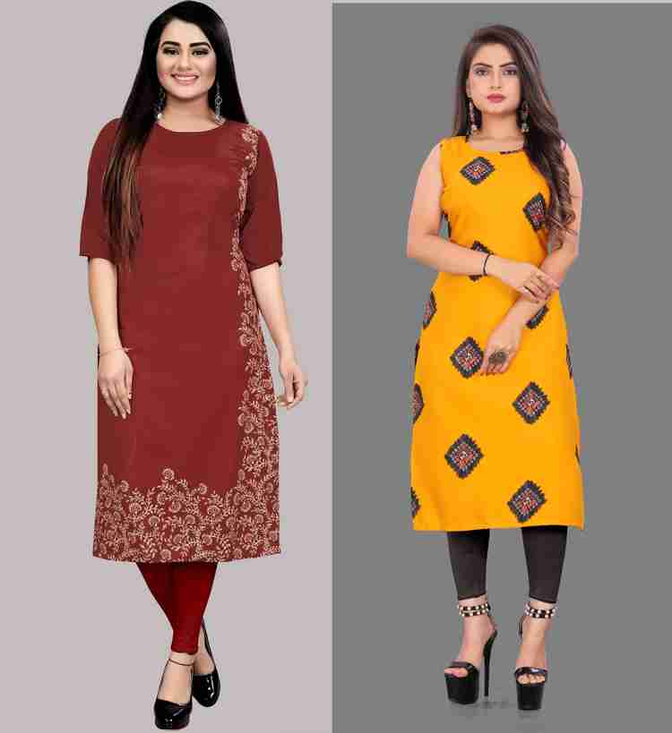 Flipkart long straight kurtis online