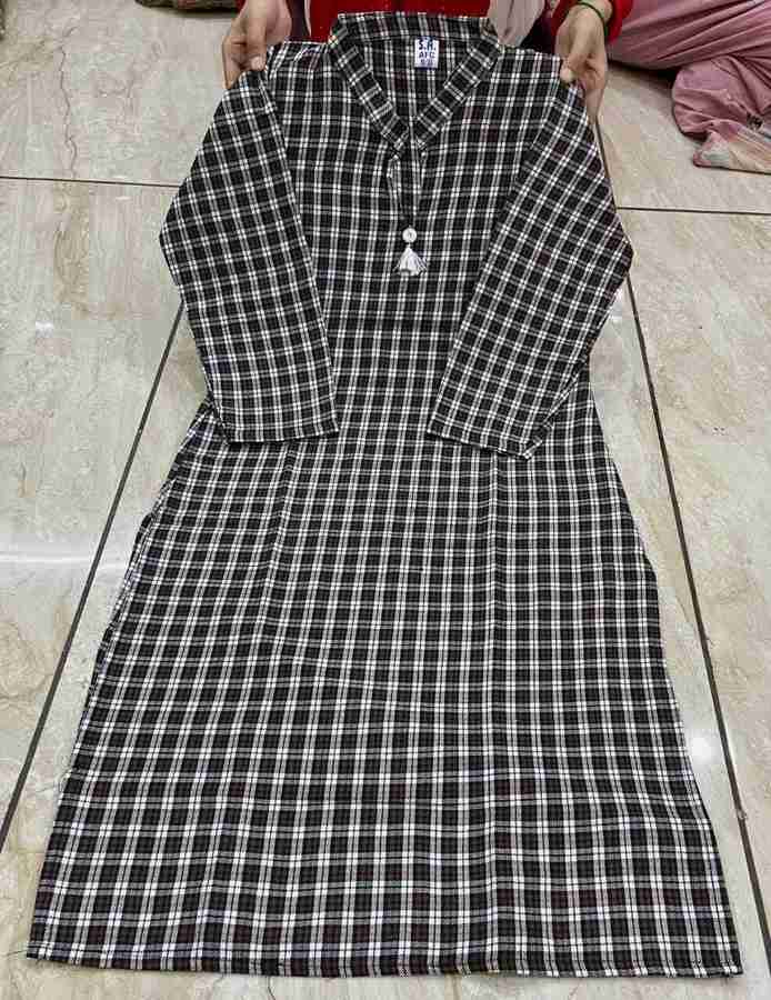 A line checked kurta online
