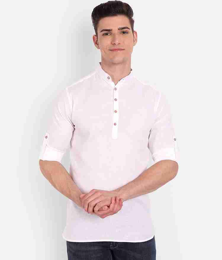 White solid straight kurta deals