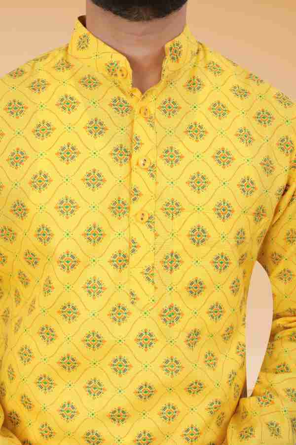 Colorbenz Men Printed Straight Kurta