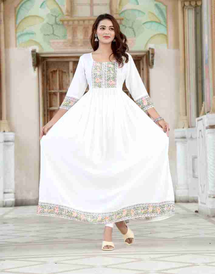 White kurti online flipkart store