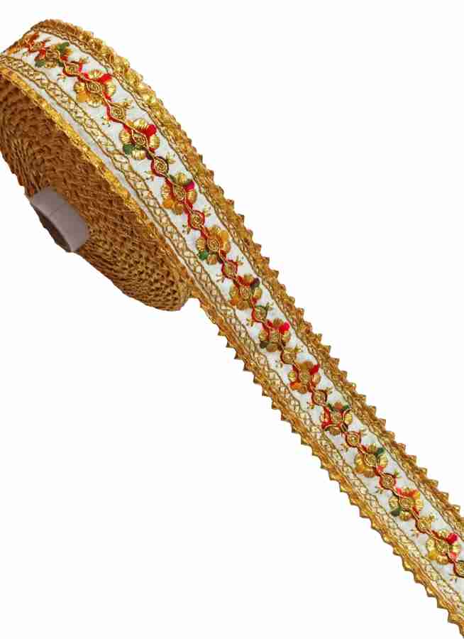 Balar Gorgeous Multi Color Thread and Zari Embroidered Lace for Traditional  Wear Add a Touch of Beauty: Embroidered Cream Colored Lace Border Lace  Reel Price in India - Buy Balar Gorgeous Multi