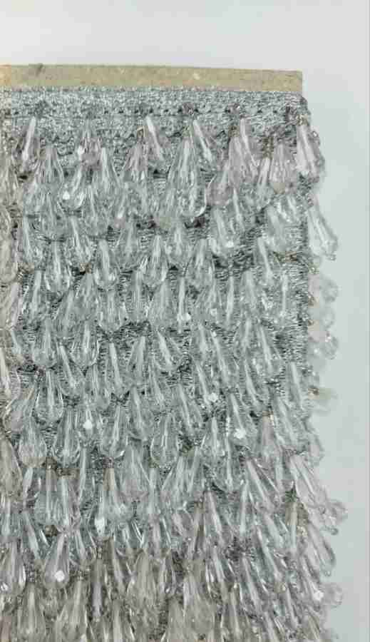 mk creation Crystalsilver8mtr Awesome Crystal lace (silver color)length  8mtr for all dresses Lace Reel Price in India - Buy mk creation  Crystalsilver8mtr Awesome Crystal lace (silver color)length 8mtr for all  dresses Lace